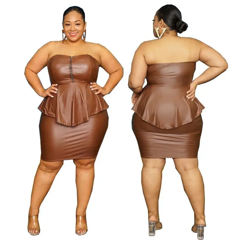 Plus Size plus Size Women's Two Piece Set Strapl And Hip Pure Color Universal Fit Summer Faion Ladies plus Size Outfits
Plus Size plus Size Women's Two Piece Set Strapl And Hip Pure Color Universal Fit Summer Faion Ladies plus Size Outfits