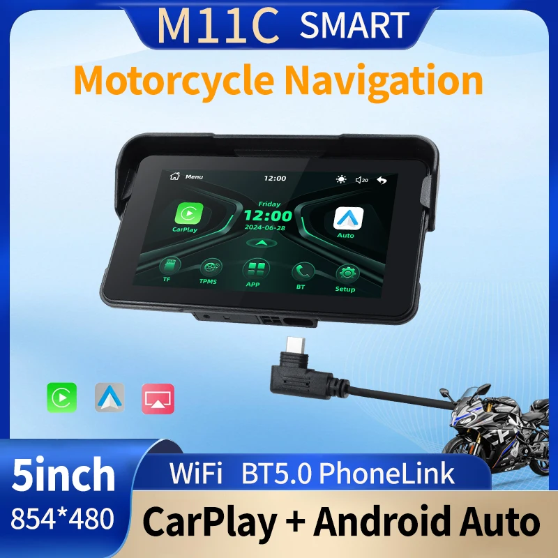 SMART Motorcycle Carplay 5 Inch Wireless CarPlay Android Auto Screen Motorcycle Navigation Motorcycle Wireless Motor GPS
SMART Motorcycle Carplay 5 Inch Wireless CarPlay Android Auto Screen Motorcycle Navigation Motorcycle Wireless Motor GPS