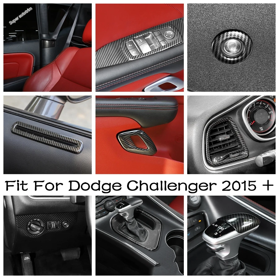 Carbon Fiber Accessories For Dodge Challenger 2015 - 2021 Door Handle / Roof Reading Light Lamp / AC Air Vent Outlet Cover Trim
Carbon Fiber Accessories For Dodge Challenger 2015 - 2021 Door Handle / Roof Reading Light Lamp / AC Air Vent Outlet Cover Trim