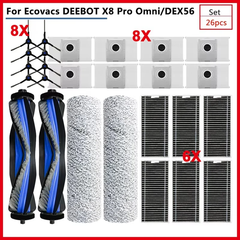 AD23-Replacement Main Side Brush Parts For Ecovacs DEEBOT X8 Pro Omni Accessories Filter Dust Bag Roller Rag Vacuum Cleaner
AD23-Replacement Main Side Brush Parts For Ecovacs DEEBOT X8 Pro Omni Accessories Filter Dust Bag Roller Rag Vacuum Cleaner