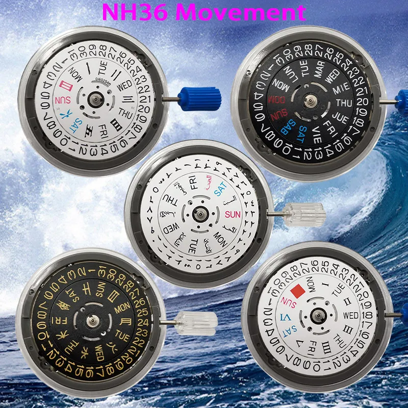 Original NH36 Movement NH36 NH36a Automatic Mechanical Movt Crown at 3.0 3.8 4.1H Oclock SKX007 SKX009 SRPD GMT Watch Mod Parts
Original NH36 Movement NH36 NH36a Automatic Mechanical Movt Crown at 3.0 3.8 4.1H Oclock SKX007 SKX009 SRPD GMT Watch Mod Parts