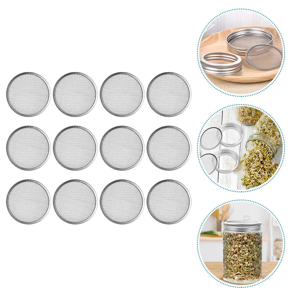 12 Pcs Sprouting Jar Lid Mesh Filter Strainer Kit Stainless Steel Canning Jars Wide Mouth Covers Household Accessories
12 Pcs Sprouting Jar Lid Mesh Filter Strainer Kit Stainless Steel Canning Jars Wide Mouth Covers Household Accessories