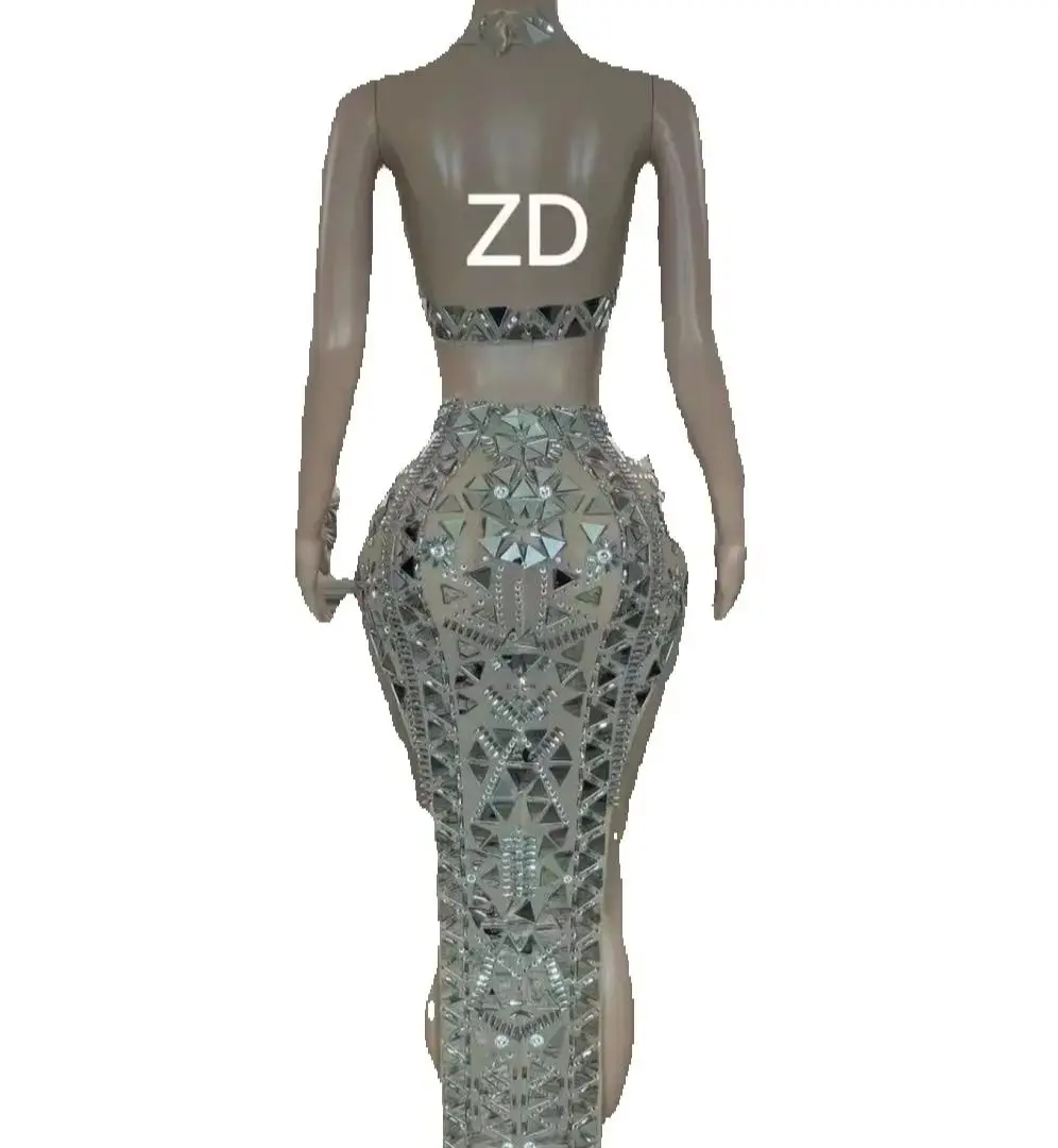 ZD Latin Dress Stage Sparkly Silver Mirror Rhinestone Hollow Dress Evening Birthday Celebrate
ZD Latin Dress Stage Sparkly Silver Mirror Rhinestone Hollow Dress Evening Birthday Celebrate