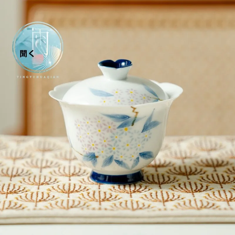 Blue Bottom Hand-Painted Ceramic Teapot with Lid Chinese Style Tea Brewing Set Personal Home Use Ball Cover Bowl
Blue Bottom Hand-Painted Ceramic Teapot with Lid Chinese Style Tea Brewing Set Personal Home Use Ball Cover Bowl