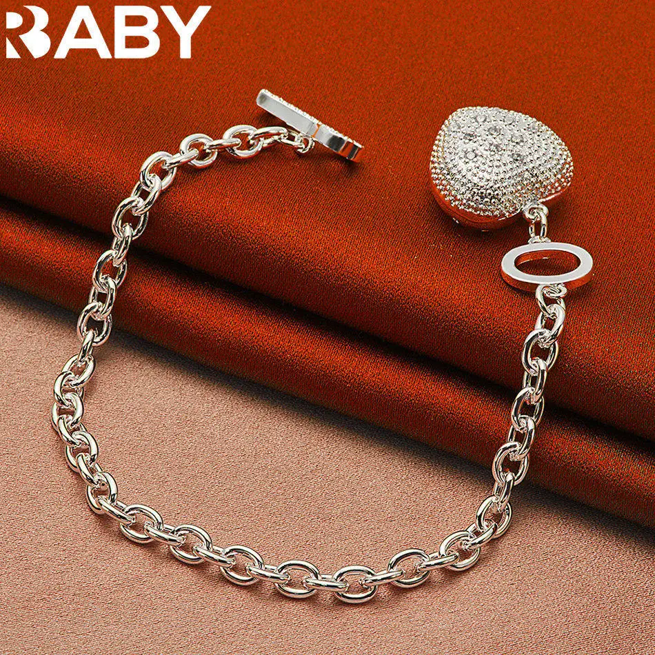URBABY 925 Sterling Silver Heart Zircon Key Bracelet For Women's Fashion Parties Couples' Valentine's Day Gifts
URBABY 925 Sterling Silver Heart Zircon Key Bracelet For Women's Fashion Parties Couples' Valentine's Day Gifts