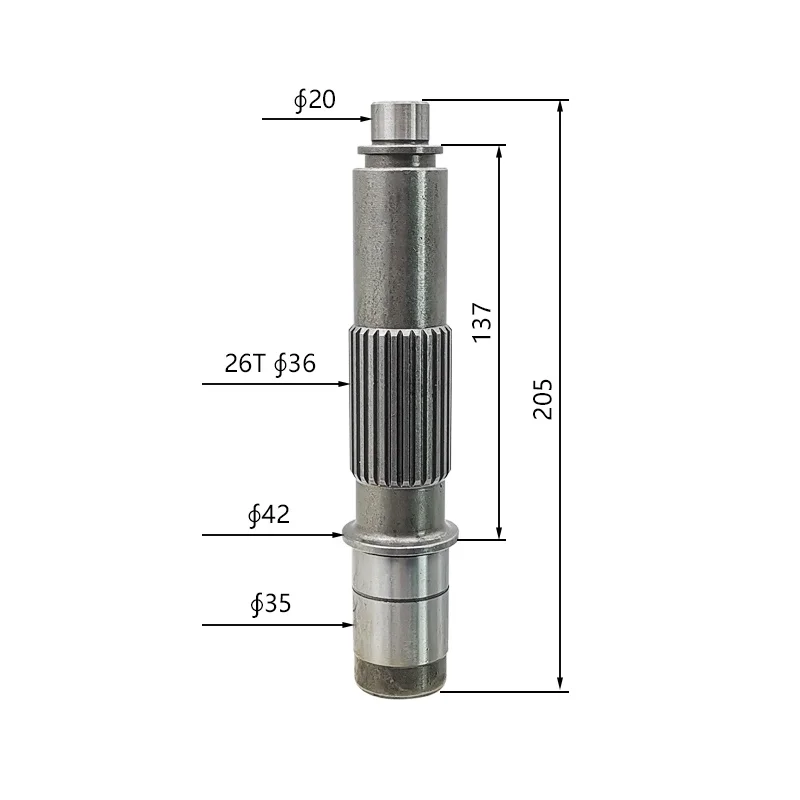Suitable for Komatsu PC120-5 120-6 Excavator Travel Motor Gear Pump Shaft/Motor Shaft 18/26 Teeth
Suitable for Komatsu PC120-5 120-6 Excavator Travel Motor Gear Pump Shaft/Motor Shaft 18/26 Teeth