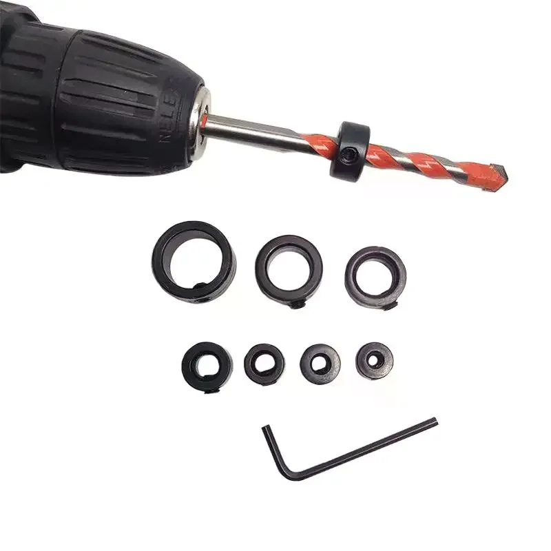New Drill Bit Depth Stop Collar Set 8 Sizes Stainless Steel Drill Stop Rings With Hex Wrench For Woodworking Metal Drilling
New Drill Bit Depth Stop Collar Set 8 Sizes Stainless Steel Drill Stop Rings With Hex Wrench For Woodworking Metal Drilling