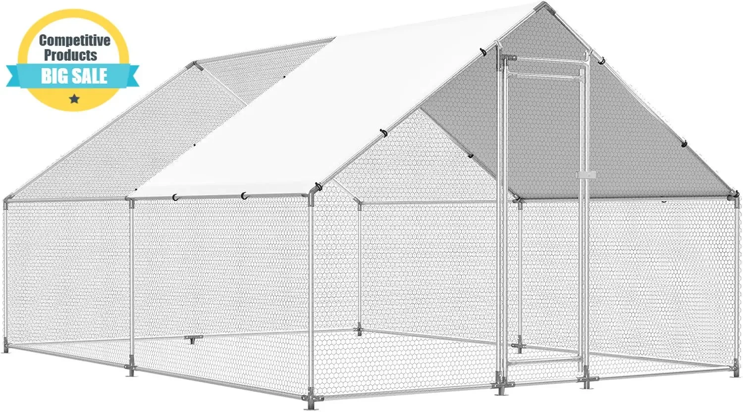 Large Metal Chicken Coop Chicken Pen with Water-Resident and Anti-UV Cover Walk-in Poultry Cage Chicken Runs for Yard
Large Metal Chicken Coop Chicken Pen with Water-Resident and Anti-UV Cover Walk-in Poultry Cage Chicken Runs for Yard