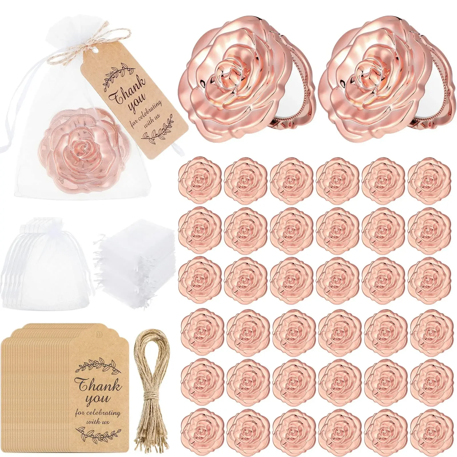 24-60PCS Rose Compact Mirrors Bulk Handheld Mirror with Handle Princess Portable Makeup Mirror for Girls Wedding Party Favors
24-60PCS Rose Compact Mirrors Bulk Handheld Mirror with Handle Princess Portable Makeup Mirror for Girls Wedding Party Favors
