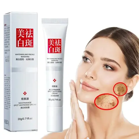 Crema facial que se desvanece, pecas, manchas oscuras, niacinamida, crema blanqueadora, vitamina E, mejora la embotamiento, brillo rápido, nutre el cuidado de la piel
