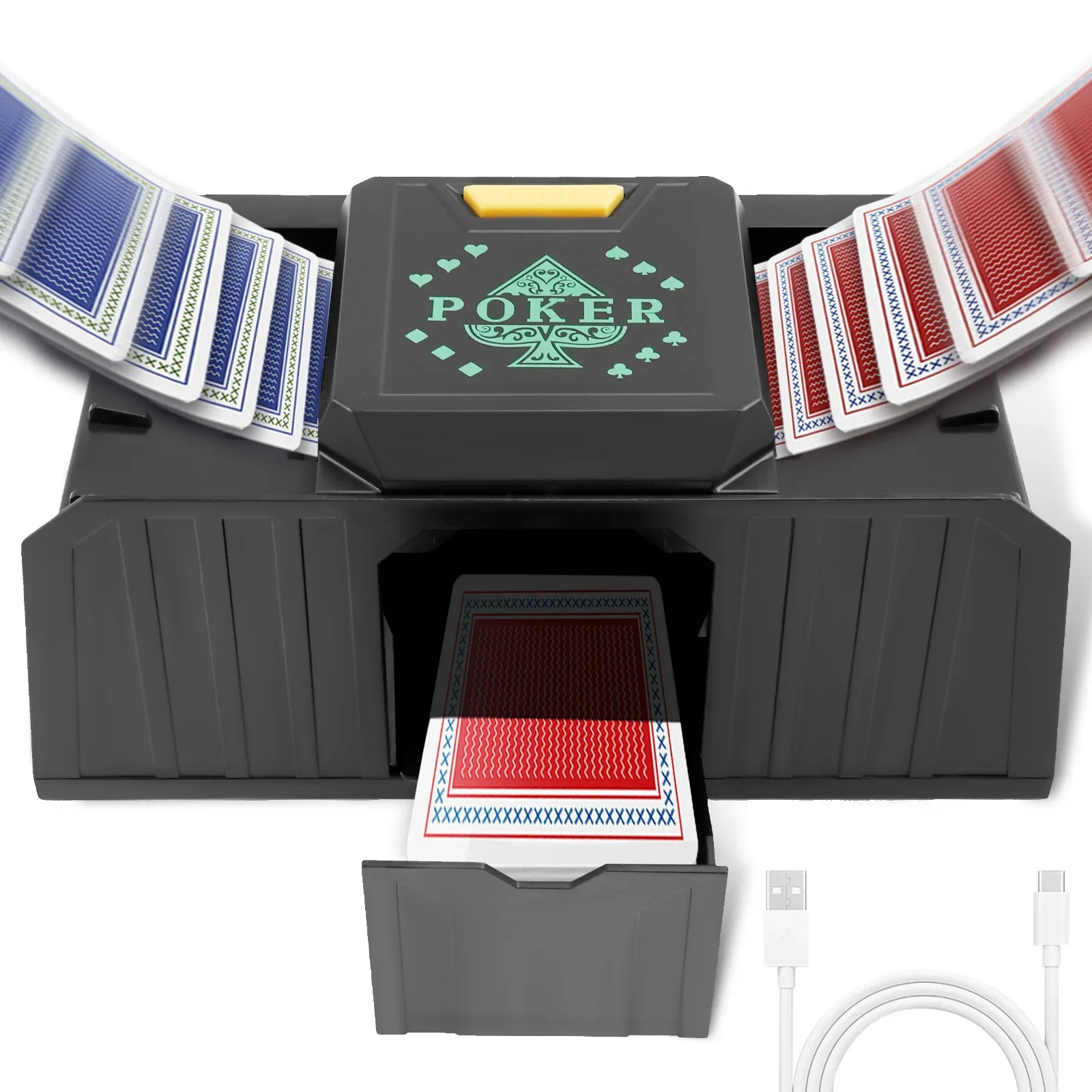 Автоматическая машина для перемешивания карт USB/на батарейках, электрическая UNO-покерная тасолка для вечеринки, игрушка для перемешивания игральных карт для путешествий, вечерние карточные игры
Автоматическая машина для перемешивания карт USB/на батарейках, электрическая UNO-покерная тасолка для вечеринки, игрушка для перемешивания игральных карт для путешествий, вечерние карточные игры