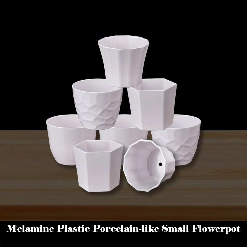 1 pcs Melamine Imitation Porcelain Flower Pot New Geometric Nordic Simple White Thick Fleshy Flower Pot Indoor Plant With Tray
1 pcs Melamine Imitation Porcelain Flower Pot New Geometric Nordic Simple White Thick Fleshy Flower Pot Indoor Plant With Tray