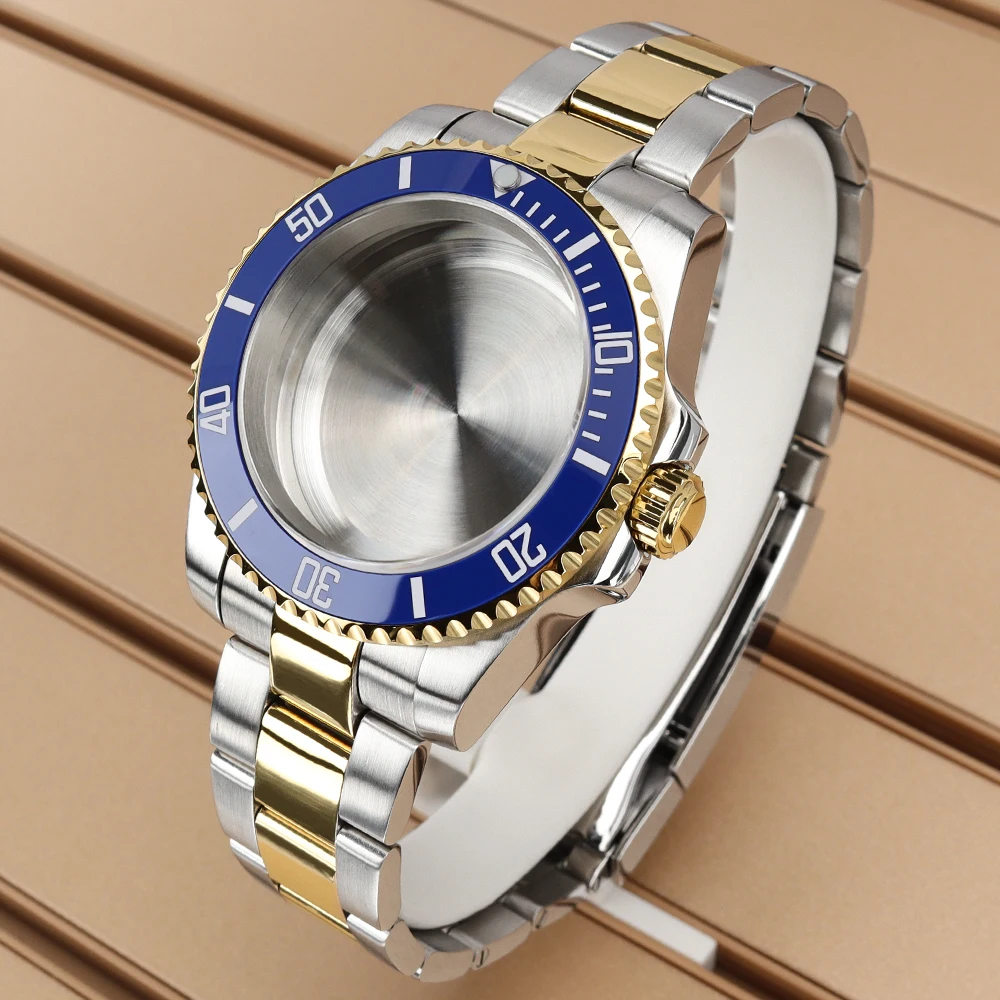 Waterproof 40mm Silvery Gold Watch Case Sapphire Glass For SUB NH35 NH36 NH38 NH34 Miyota 8215 ETA2824 Movement 316L Steel Strap
Waterproof 40mm Silvery Gold Watch Case Sapphire Glass For SUB NH35 NH36 NH38 NH34 Miyota 8215 ETA2824 Movement 316L Steel Strap