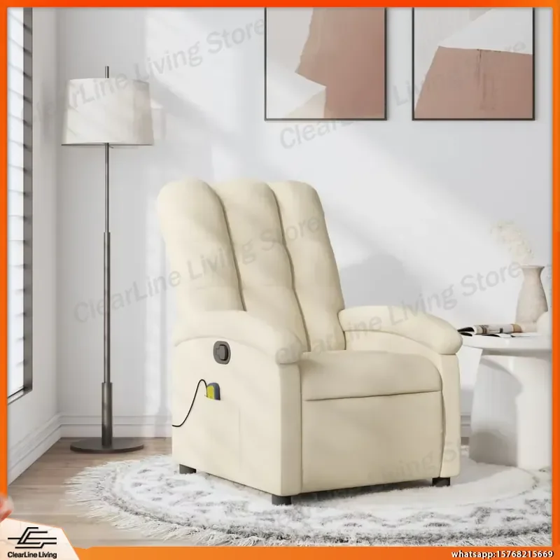 Cream Fabric Massage Lounge Chair Recliner with Footrest Adjustable Backrest for Living Room Bedroom Home Office Relaxation
Cream Fabric Massage Lounge Chair Recliner with Footrest Adjustable Backrest for Living Room Bedroom Home Office Relaxation