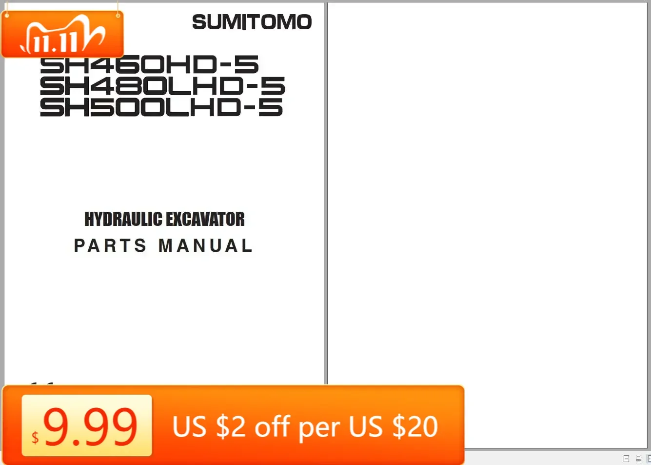 Преобразователи гидравлических экскаваторов TruckEPC Sumimoto Услуги и руководства по детали 4,09 ГБ PDF DVD 
Преобразователи гидравлических экскаваторов TruckEPC Sumimoto Услуги и руководства по детали 4,09 ГБ PDF DVD