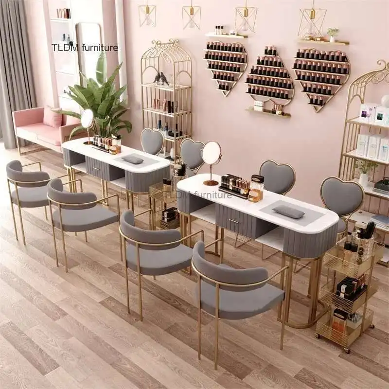 Modern Minimalist Manicure Table and Chair Set Salon Furniture Light Luxury Beauty Salon Nail Tables Household Nail Makeup Table
Modern Minimalist Manicure Table and Chair Set Salon Furniture Light Luxury Beauty Salon Nail Tables Household Nail Makeup Table