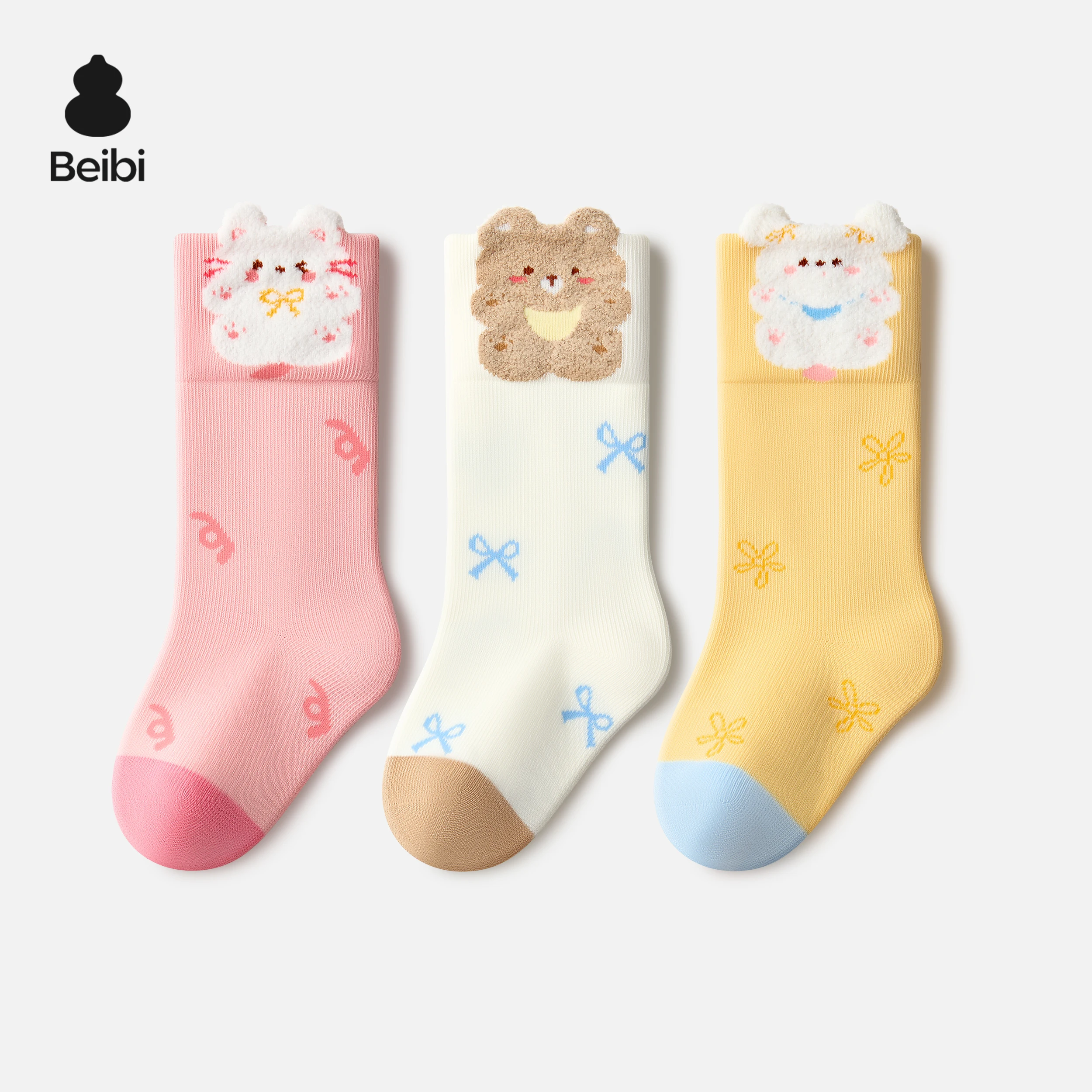 Beibi 3-Pair Pack, Girls' Knee-High Socks, Cartoon Striped Print, Suitable for Spring, Fall, and Winter, Fits Children Ages 0-6
Beibi 3-Pair Pack, Girls' Knee-High Socks, Cartoon Striped Print, Suitable for Spring, Fall, and Winter, Fits Children Ages 0-6