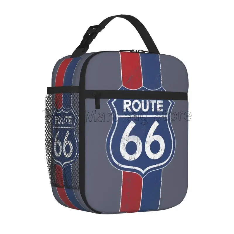 Американская винтажная термосумка для обеда с принтом Route 66, унисекс, портативный многоразовый изолированный ланч-бокс, сумка-бенто для путешествий, работы, пикника
Американская винтажная термосумка для обеда с принтом Route 66, унисекс, портативный многоразовый изолированный ланч-бокс, сумка-бенто для путешествий, работы, пикника