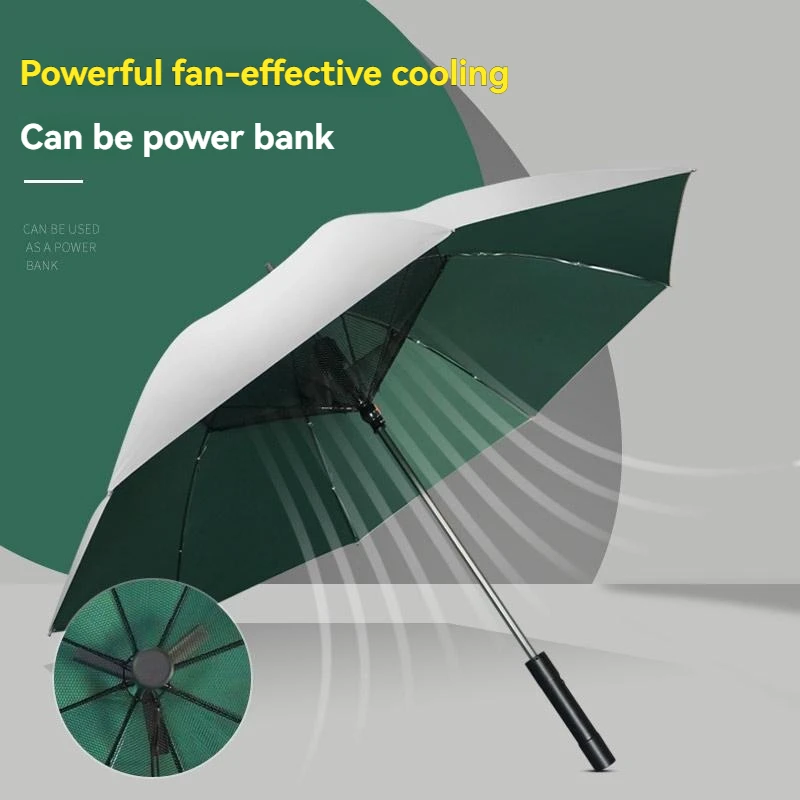 Ttk Multi-Functional Fan Umbrella, Cooling Titanium Silver Sun Protection Long-Handled Sun Umbrella
Ttk Multi-Functional Fan Umbrella, Cooling Titanium Silver Sun Protection Long-Handled Sun Umbrella