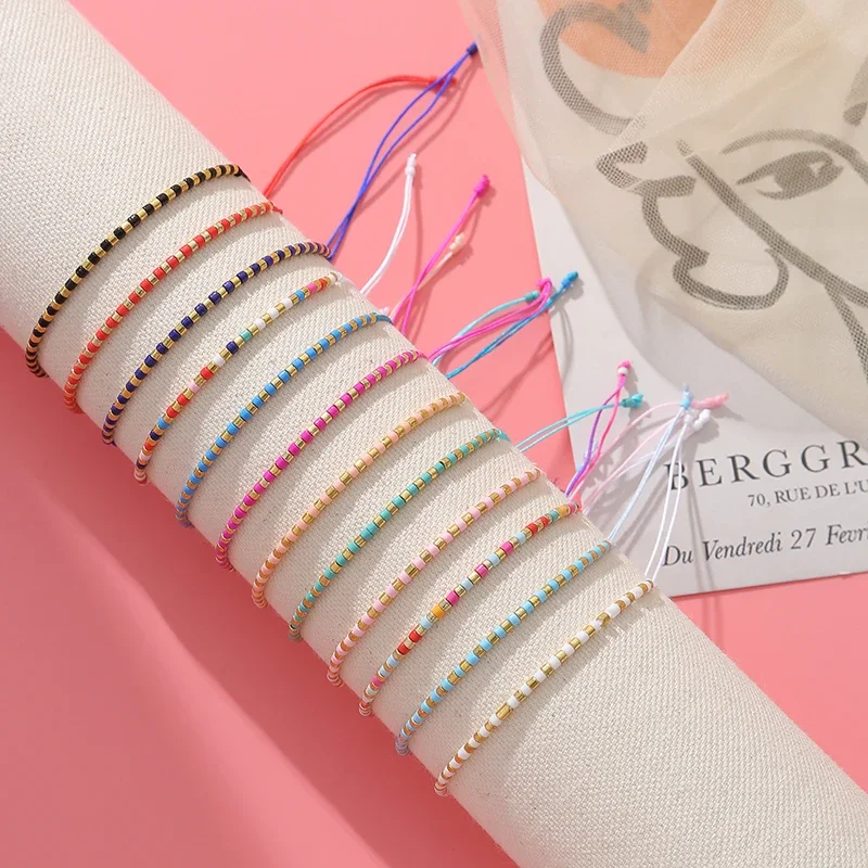 12pcs Multi-Color Bracelets Set Small Beads Charms Bracelet Adjustable Rope Bracelet Jewelry for Girls Women
12pcs Multi-Color Bracelets Set Small Beads Charms Bracelet Adjustable Rope Bracelet Jewelry for Girls Women