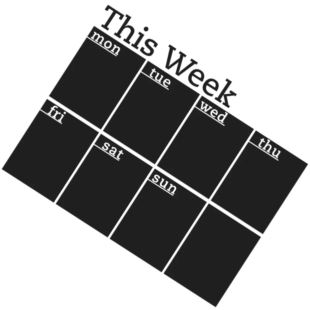 Blackboard Stickers 45x58cm Chalkboard Planner Self Adhesive Removable Weekly Plan Board Household Sticker Daily Schedule Office
Blackboard Stickers 45x58cm Chalkboard Planner Self Adhesive Removable Weekly Plan Board Household Sticker Daily Schedule Office
