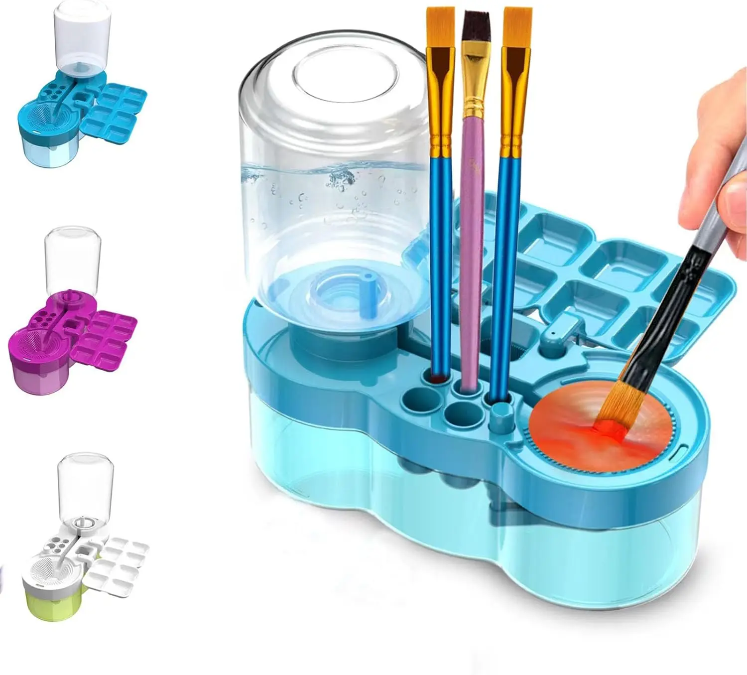 6-in-1 Paint Brush Cleaner with Water Circulation, Brush Holder & Palette, Efficient Cleaning Tool for Artists
6-in-1 Paint Brush Cleaner with Water Circulation, Brush Holder & Palette, Efficient Cleaning Tool for Artists