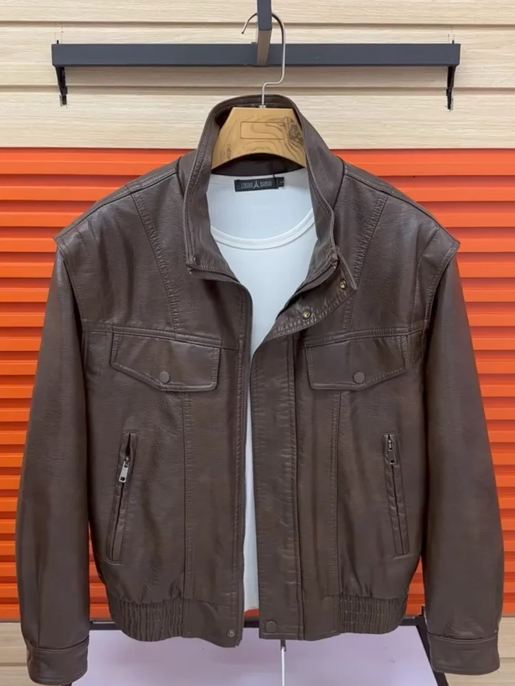 Осенний мужской новый тюнер из искусственной кожи с воротником-стойкой, удобный модный, высококачественный, легкий, облегающий, антибактериальный
Осенний мужской новый тюнер из искусственной кожи с воротником-стойкой, удобный модный, высококачественный, легкий, облегающий, антибактериальный