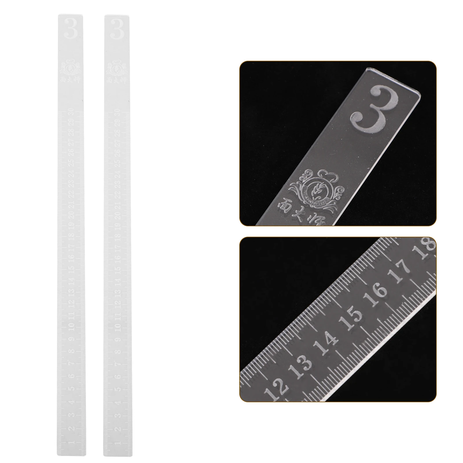 2 Pcs Acrylic Baking Rulers 3mm Size for Dough Thickness Measurement Cookie Crust Flat Pastry Tools Balance Guides Non Rolling
2 Pcs Acrylic Baking Rulers 3mm Size for Dough Thickness Measurement Cookie Crust Flat Pastry Tools Balance Guides Non Rolling