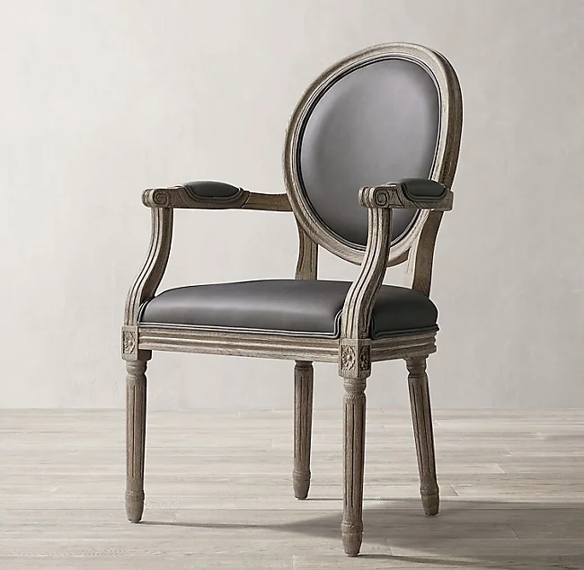 Solid wood round back dining chair imported oil wax leather office chair
Solid wood round back dining chair imported oil wax leather office chair