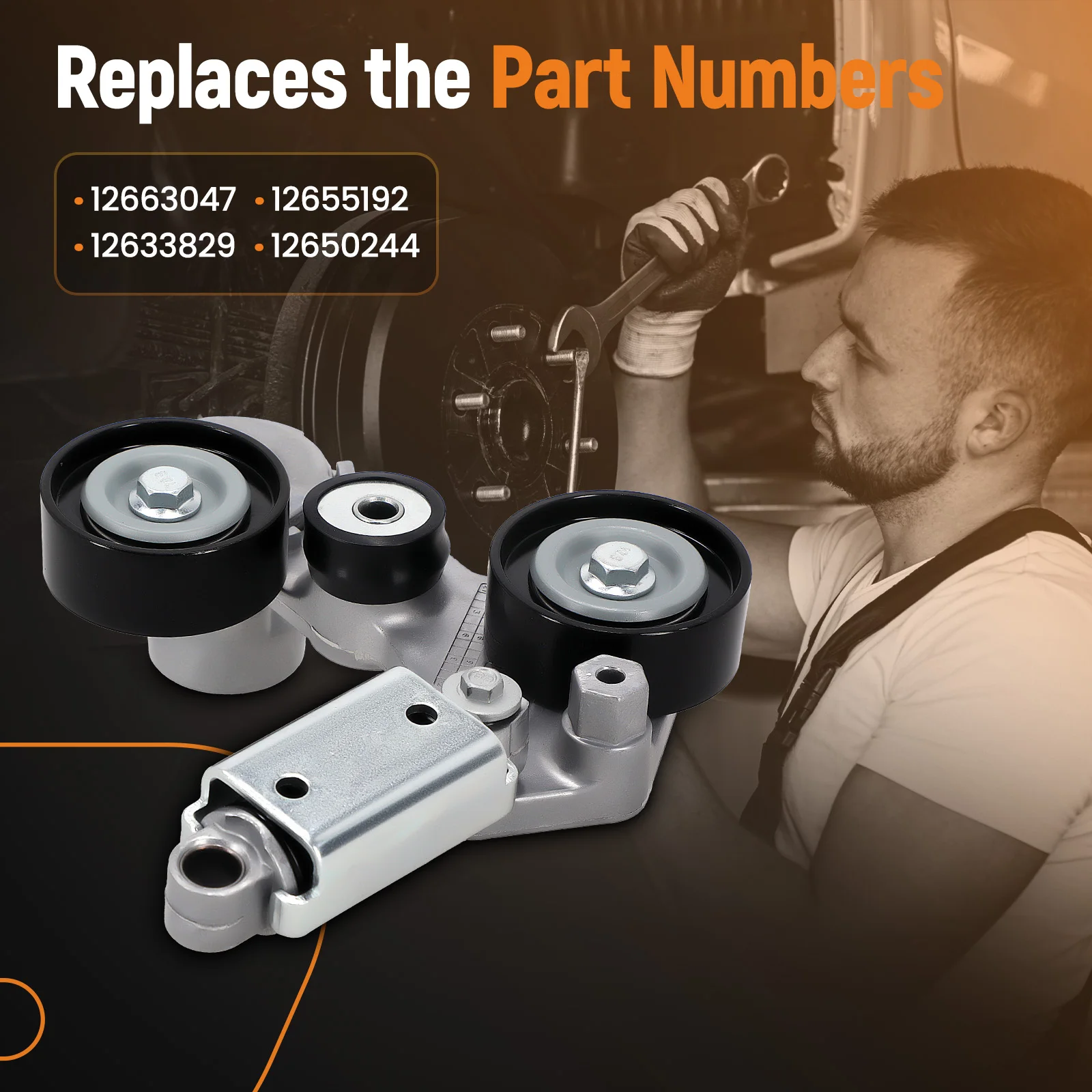Belt Tensioner w/ Pulley For Buick LaCrosse ELECTRIC/Petrol FWD L4 2.4L 2015-16 For Chevrolet Impala ELECTRIC/Petrol 2.4L 2014
Belt Tensioner w/ Pulley For Buick LaCrosse ELECTRIC/Petrol FWD L4 2.4L 2015-16 For Chevrolet Impala ELECTRIC/Petrol 2.4L 2014