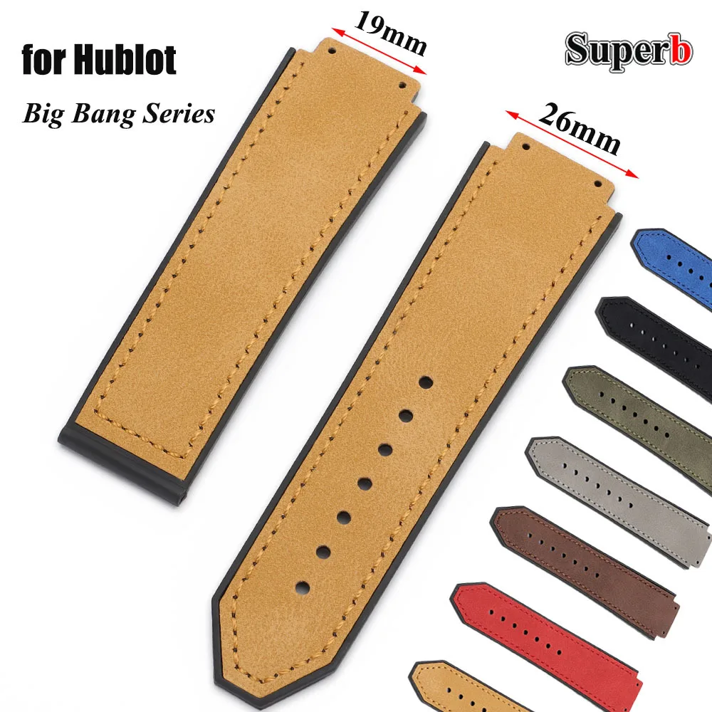 Multicolored Texture Matte Cowide Soft Watchbands for Hublot Yubo Classic Fusion Big Bang Series Waterproof Wristband 19x26mm
Multicolored Texture Matte Cowide Soft Watchbands for Hublot Yubo Classic Fusion Big Bang Series Waterproof Wristband 19x26mm