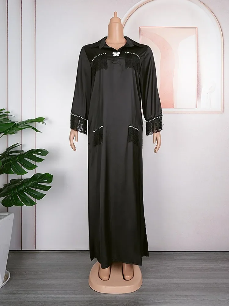 African Dresses for Women New Dashiki Ankara Tassels Long Maxi Dress Bazin Traditional Abayas Robe Africa Clothing Large Size
African Dresses for Women New Dashiki Ankara Tassels Long Maxi Dress Bazin Traditional Abayas Robe Africa Clothing Large Size
