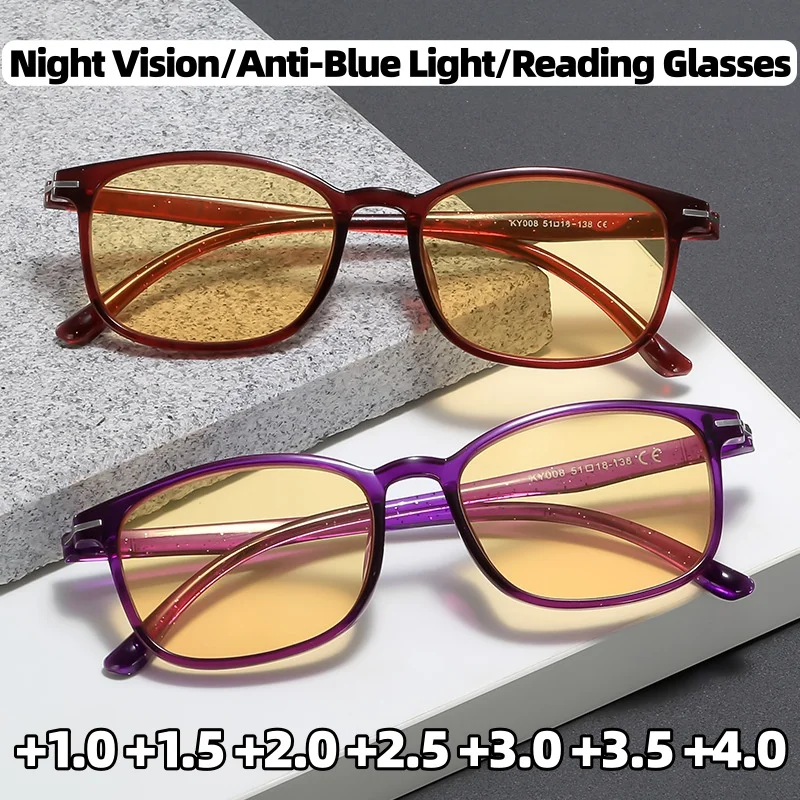 New Ultra-Lightweight Night Vision Presbyopia Glasses High-Definition Anti-Blue Light Reading Eyewear Diopter +1.0 To +4.0
New Ultra-Lightweight Night Vision Presbyopia Glasses High-Definition Anti-Blue Light Reading Eyewear Diopter +1.0 To +4.0