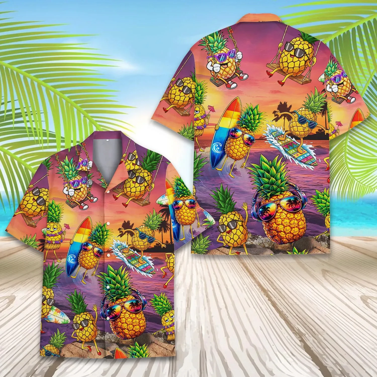 Pineapple Surfing Hawaiian Shirt Unisex, Funny Pineapple Aloha Shirt, Tropical Summer Button Up Top, Beach Vacation Shirts
Pineapple Surfing Hawaiian Shirt Unisex, Funny Pineapple Aloha Shirt, Tropical Summer Button Up Top, Beach Vacation Shirts