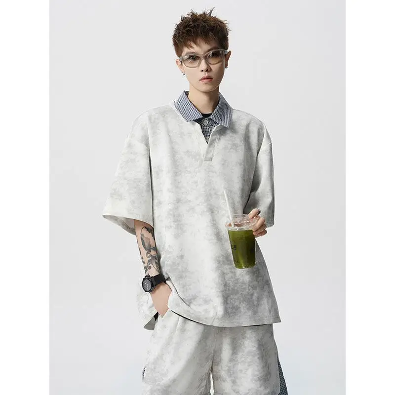 White Dyed Sports Short Sleeve Shirt And Shorts Set Men's Summer Thin Quick Dry Fake Two-Piece Set Fashionable And Premi...
White Dyed Sports Short Sleeve Shirt And Shorts Set Men's Summer Thin Quick Dry Fake Two-Piece Set Fashionable And Premi...