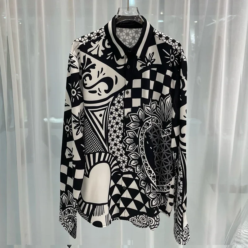 Luxury Digital Printing Shirts Men Clothing Casual Full Sleeve Mens Social Manga Longa Prom Party Shirt Chemise Homme De Luxe
Luxury Digital Printing Shirts Men Clothing Casual Full Sleeve Mens Social Manga Longa Prom Party Shirt Chemise Homme De Luxe
