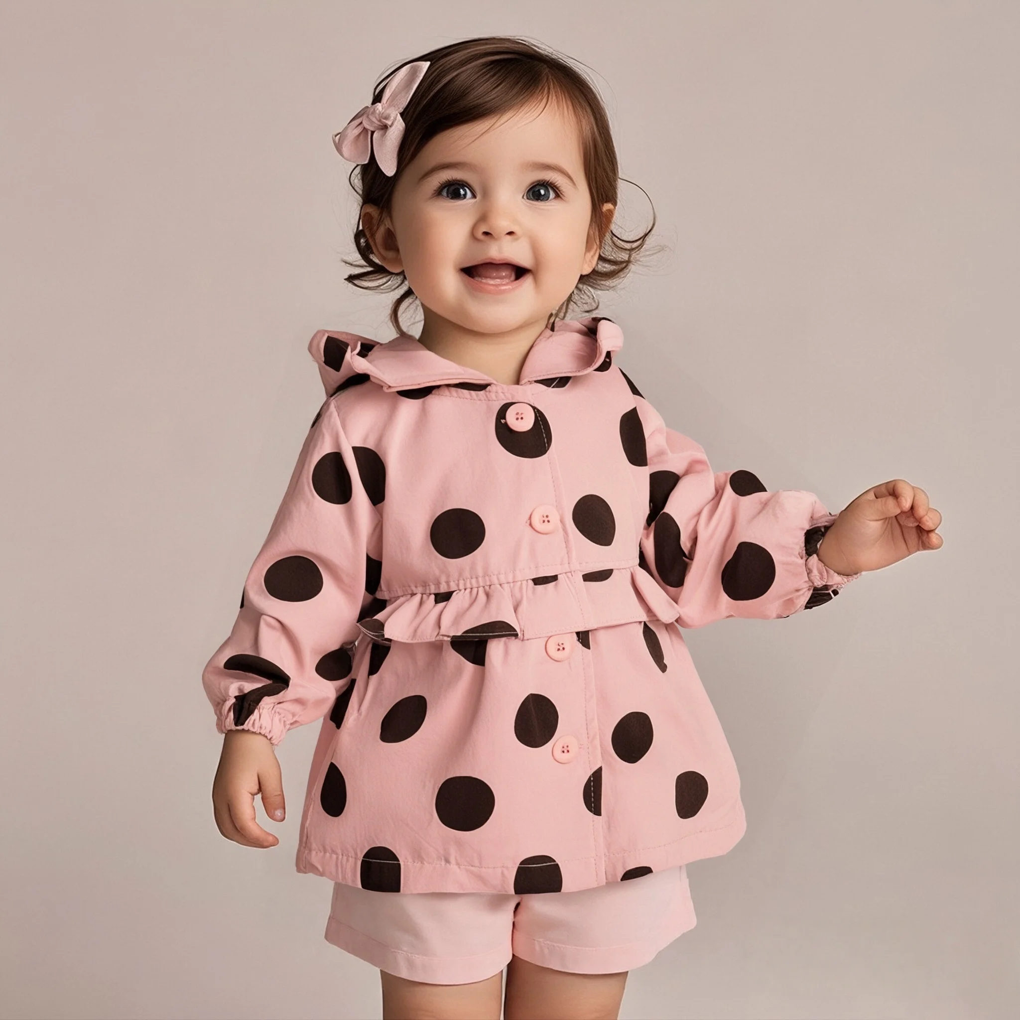 Baby Girl Clothes Autumn New Long Sleeved Girl Clothes Polka Dot Printed Single Breasted Rabbit Ears Baby Jacket
Baby Girl Clothes Autumn New Long Sleeved Girl Clothes Polka Dot Printed Single Breasted Rabbit Ears Baby Jacket