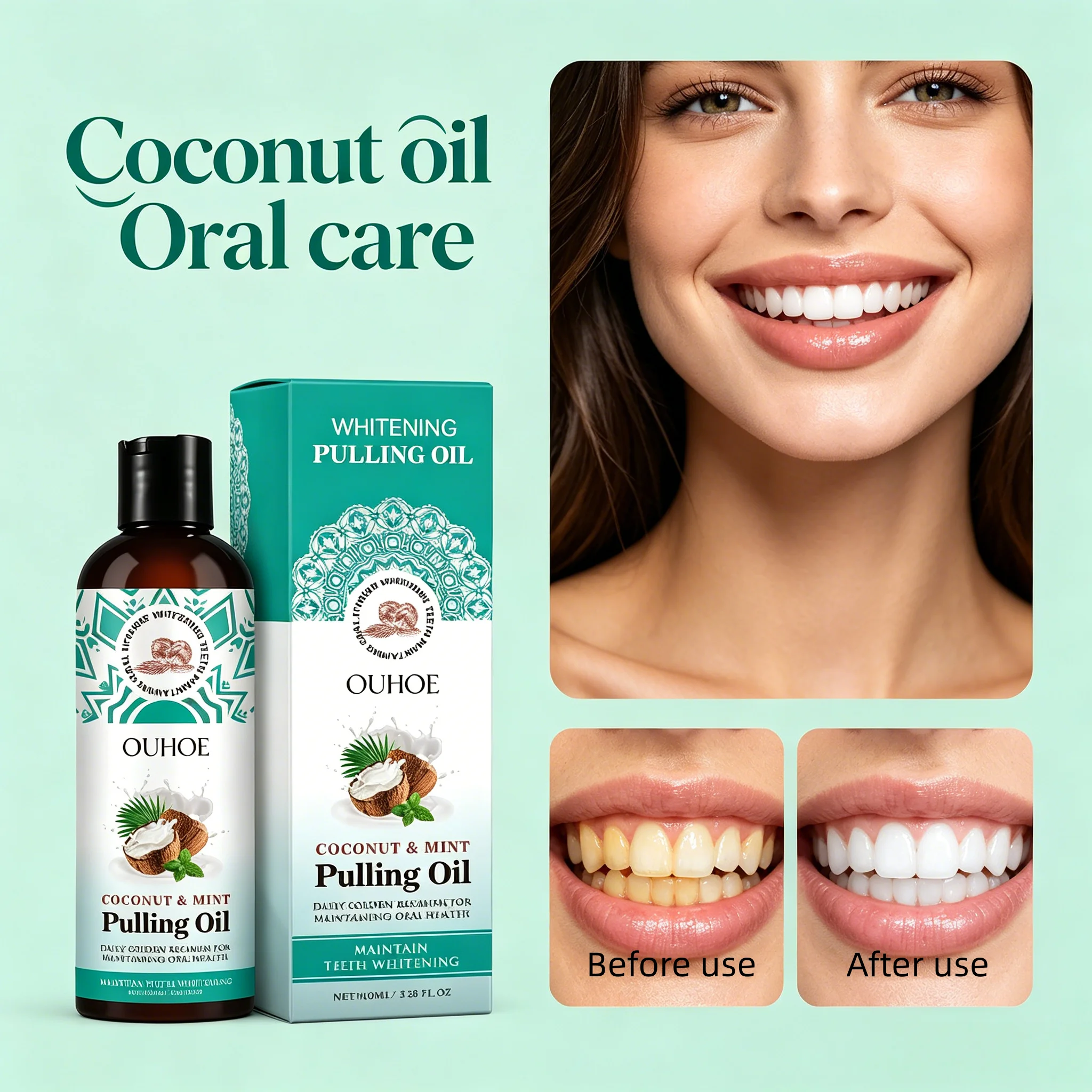 Coconut Oil Mouthwash Alcohol-Free Protects Dental Health Freshens Breath And Removes Food Residue.
Coconut Oil Mouthwash Alcohol-Free Protects Dental Health Freshens Breath And Removes Food Residue.