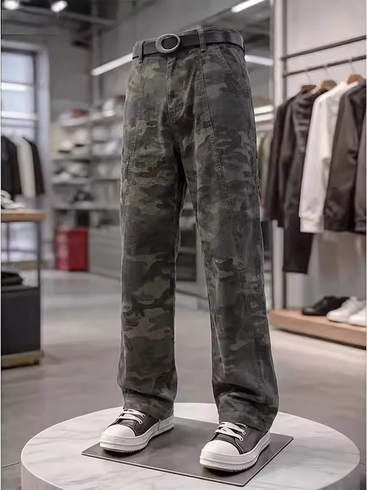 American High Street Vibe Camouflage Jeans Men's Summer Straight Leg Workwear Trousers High Waist Slimming Flared Denim
American High Street Vibe Camouflage Jeans Men's Summer Straight Leg Workwear Trousers High Waist Slimming Flared Denim