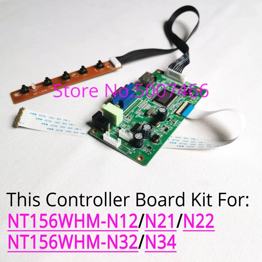 For NT156WHM-N12/N21/N22/N32/N34 EDP 30-pin WLED Notebook PC LCD Panel 1366*768 VGA Display Controller Driver Board DIY Kit
For NT156WHM-N12/N21/N22/N32/N34 EDP 30-pin WLED Notebook PC LCD Panel 1366*768 VGA Display Controller Driver Board DIY Kit