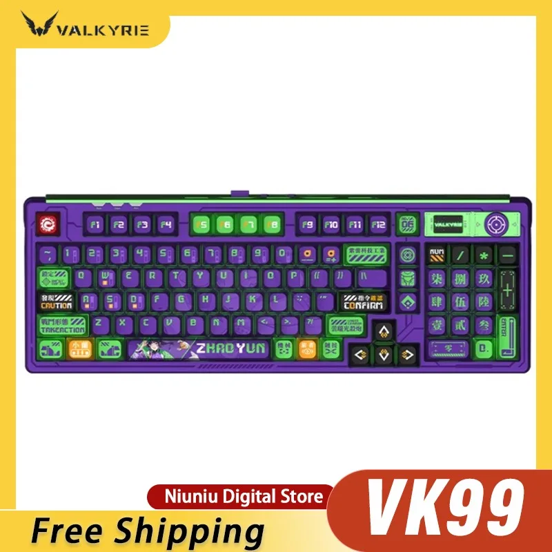 VALKYRIE VK99 Mechanical Keyboard RGB Full-Key Hot-Swappable 2.4G Wireless Bluetooth Wired Tri-Mode Esports Keyboard for PC
VALKYRIE VK99 Mechanical Keyboard RGB Full-Key Hot-Swappable 2.4G Wireless Bluetooth Wired Tri-Mode Esports Keyboard for PC
