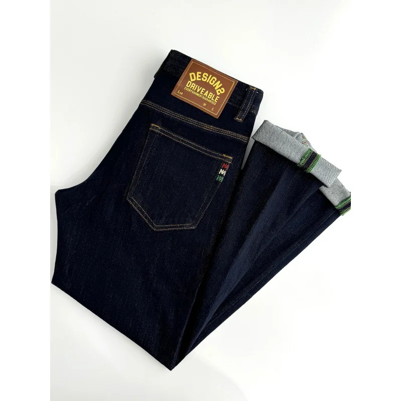 High quality blue jeans for men, slim fit, small feet, elastic, deep blue denim, simple pants, autumn men's clothing
High quality blue jeans for men, slim fit, small feet, elastic, deep blue denim, simple pants, autumn men's clothing