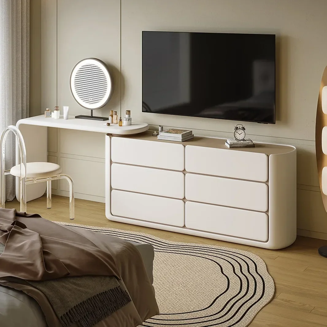 Bedroom TV Cabinet Dresser Bucket Integrated Cream Wind Small Apartment Bedside Storage Makeup Table 2025 New
Bedroom TV Cabinet Dresser Bucket Integrated Cream Wind Small Apartment Bedside Storage Makeup Table 2025 New
