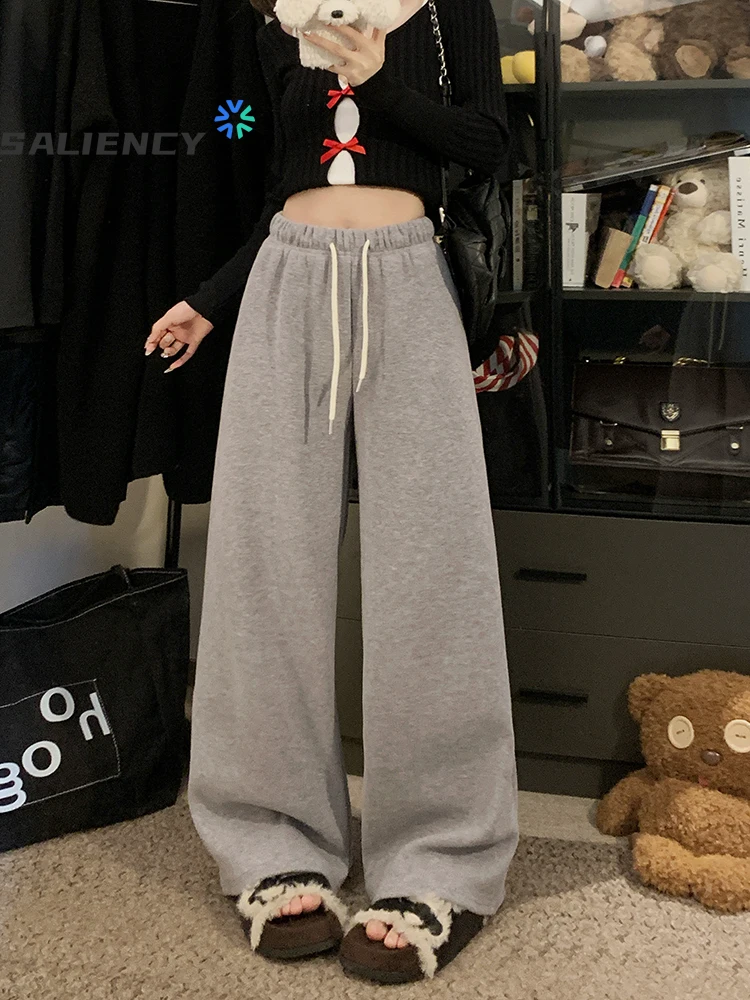 Minimalist Fleece Lined Imitation Cashmere Floor Length Pants for Women Thickened Drawstring Drapey Wide-Leg Casual Pants
Minimalist Fleece Lined Imitation Cashmere Floor Length Pants for Women Thickened Drawstring Drapey Wide-Leg Casual Pants