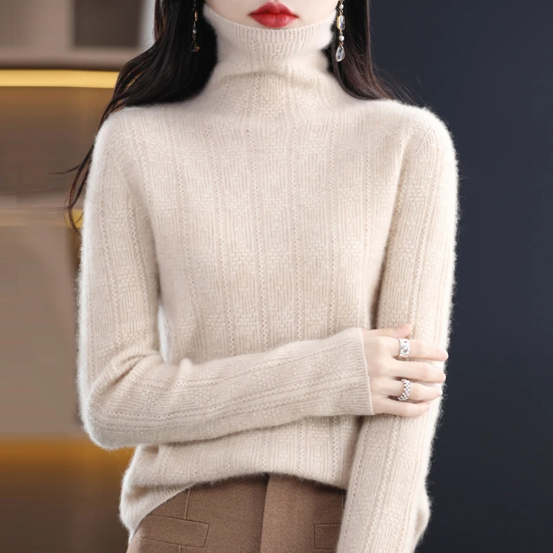Korean Women's Sweaters Autumn and Winter 2022 New Solid High Neck Knitwear Temperament Versatile Slim Undercoat Long Sleeve Top
Korean Women's Sweaters Autumn and Winter 2022 New Solid High Neck Knitwear Temperament Versatile Slim Undercoat Long Sleeve Top