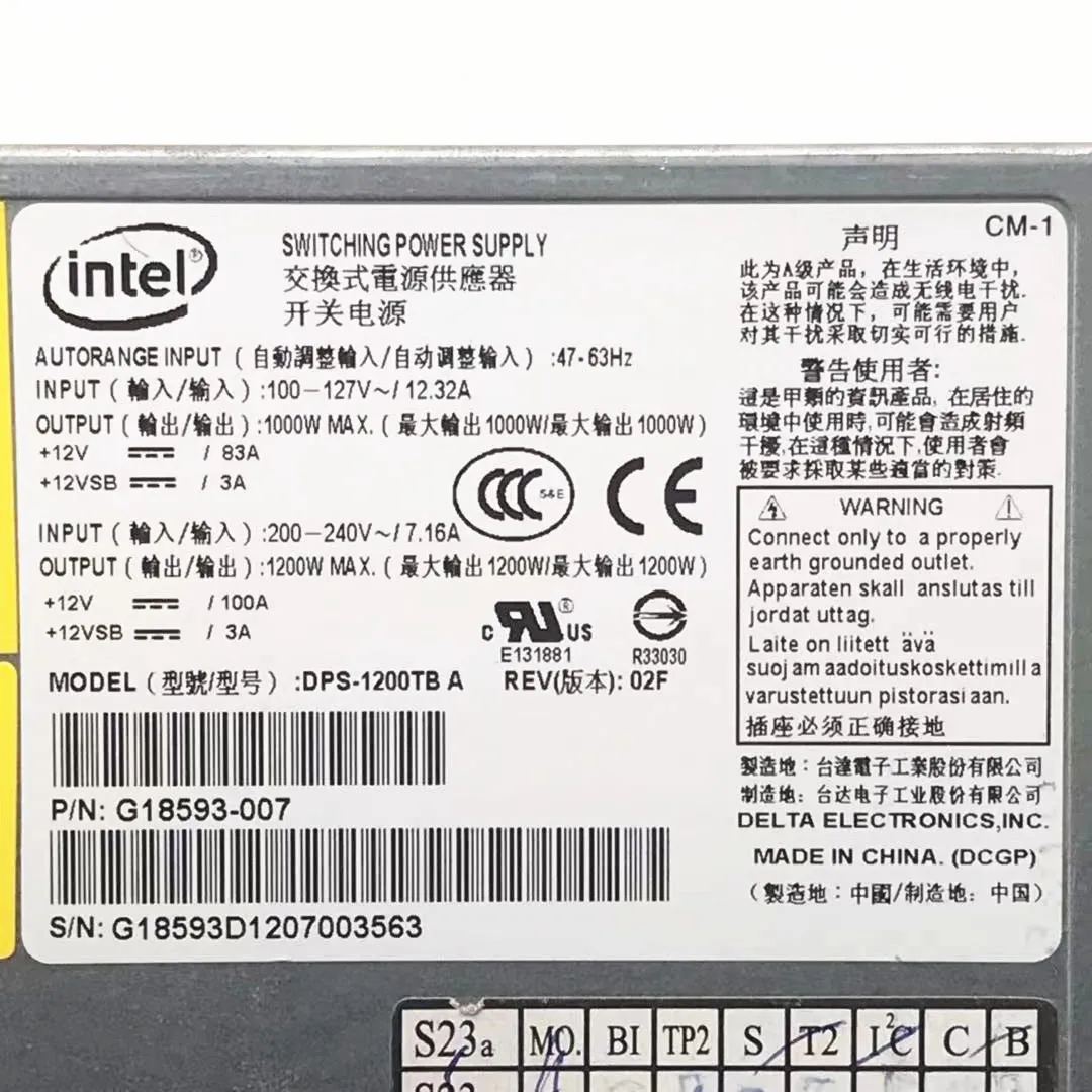 Серверный блок питания Delta Electronics DPS-1200TB A, 1200 Вт
Серверный блок питания Delta Electronics DPS-1200TB A, 1200 Вт