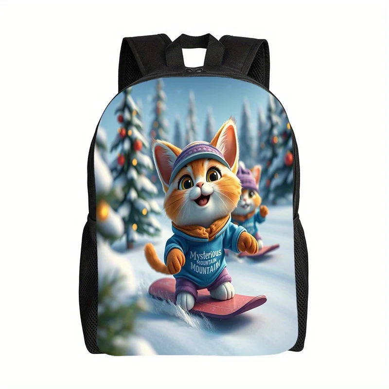 1 Winter Ski Cat Backpack - Zip Closed School Backpack with Adjustable Strap and Snow Mountain Design for Teens
1 Winter Ski Cat Backpack - Zip Closed School Backpack with Adjustable Strap and Snow Mountain Design for Teens