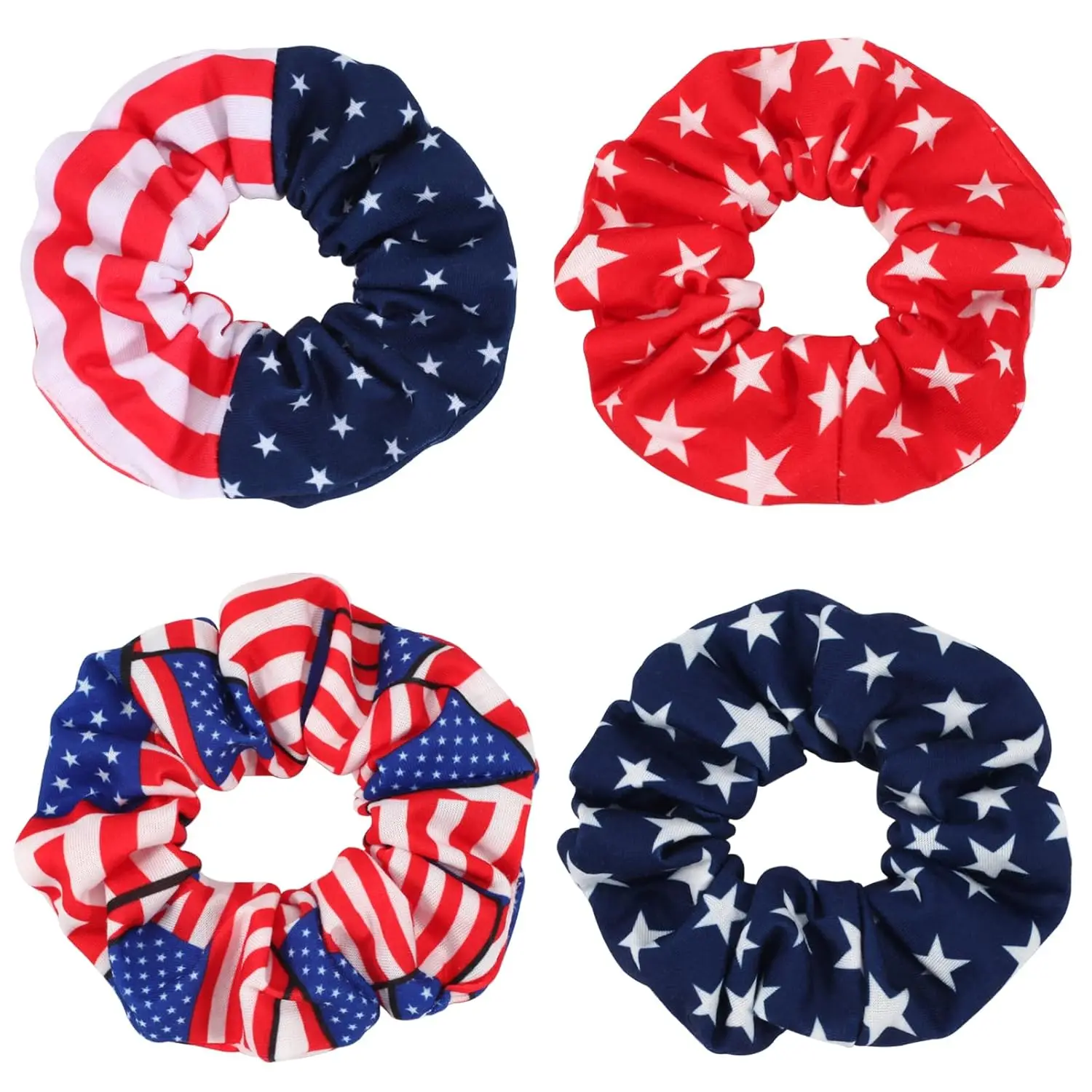 Patriotic USA Hair Ties Red White Blue Star Scrunchies for Women Girls 4th of July Independence Day Pony Holders
Patriotic USA Hair Ties Red White Blue Star Scrunchies for Women Girls 4th of July Independence Day Pony Holders