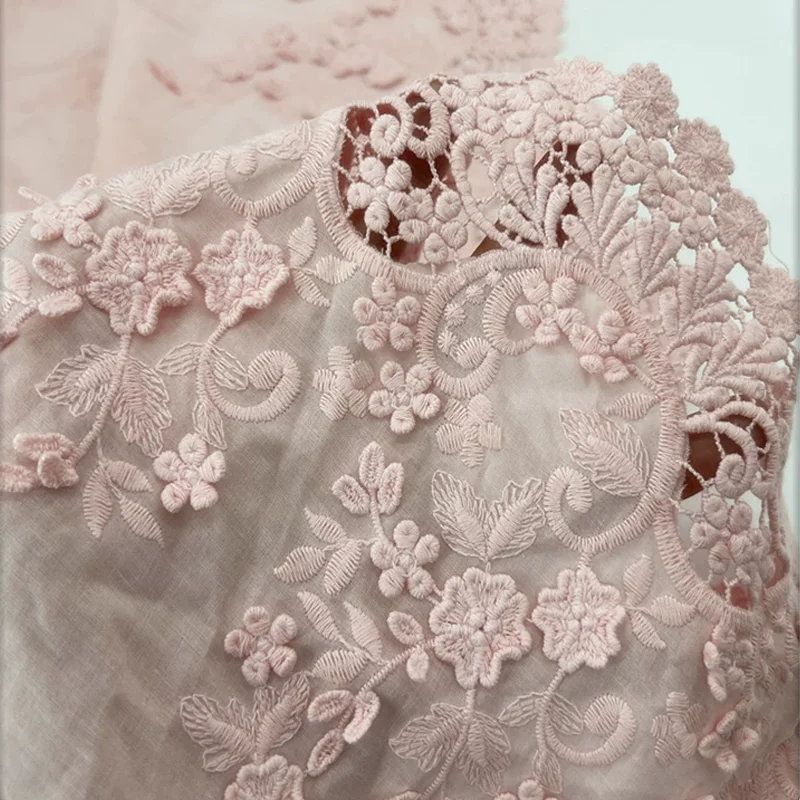3D Hollow Embroidery Cotton Fabric Tablecloth Skirt Clothing Lace Accessories Curtain Decoration
3D Hollow Embroidery Cotton Fabric Tablecloth Skirt Clothing Lace Accessories Curtain Decoration