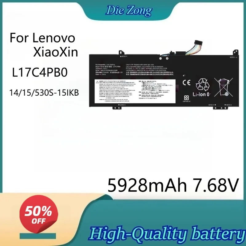 High-quality battery 5928mAh 7.68v L17C4PB0 45Wh mah Battery For Lenovo XiaoXin Air 14/15/530S-15IKB Laptop Battery L17M4PB0
High-quality battery 5928mAh 7.68v L17C4PB0 45Wh mah Battery For Lenovo XiaoXin Air 14/15/530S-15IKB Laptop Battery L17M4PB0